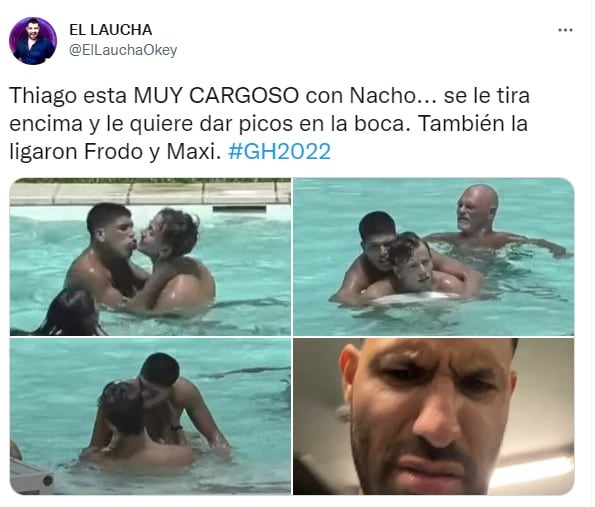 Thiago y Nacho, a los besos en Gran Hermano