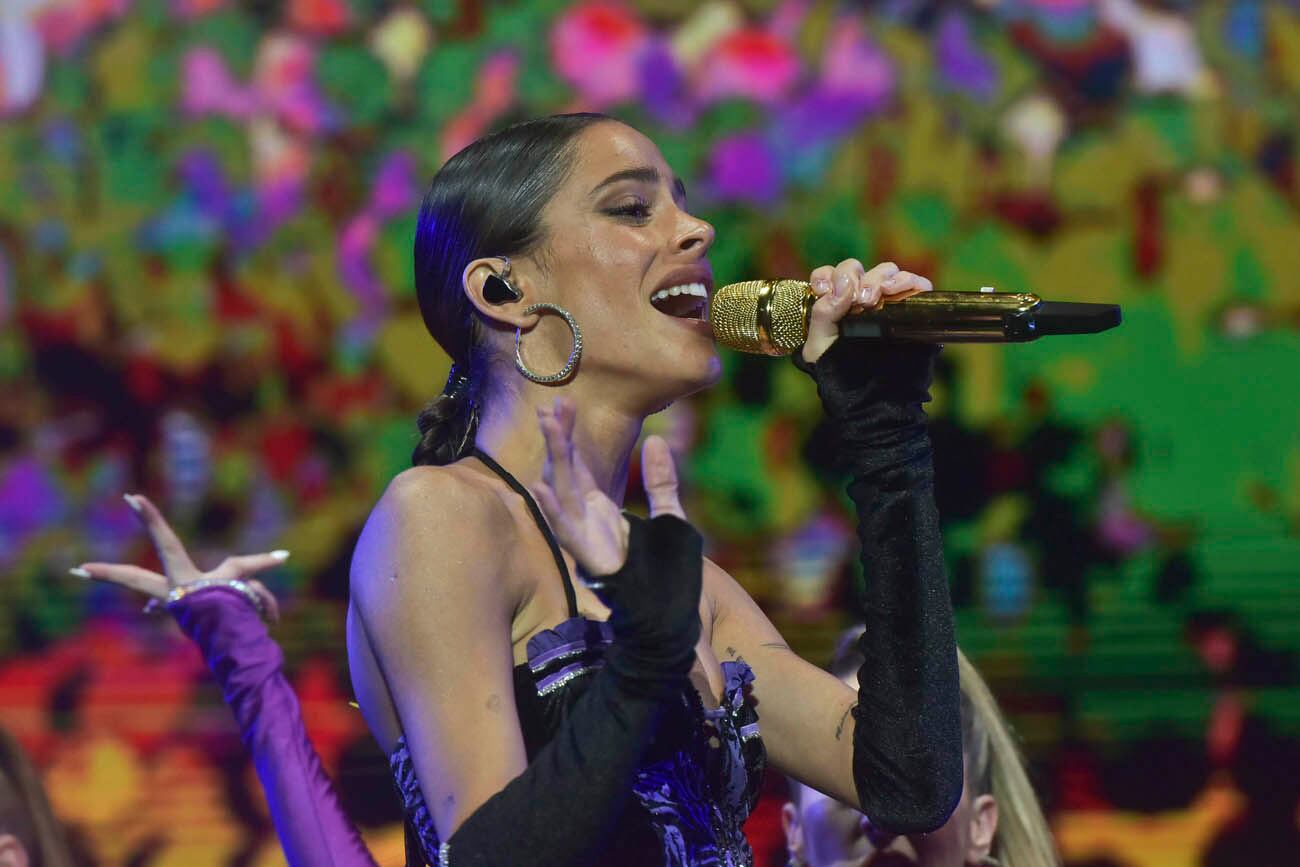 Tini Stoessel en el estadio Kempes (Facundo Luque / La Voz)