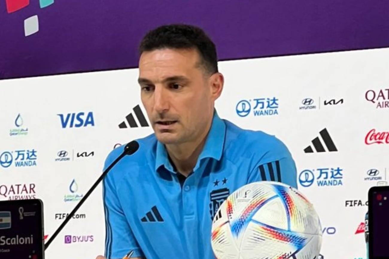 Lionel Scaloni en conferencia de prensa