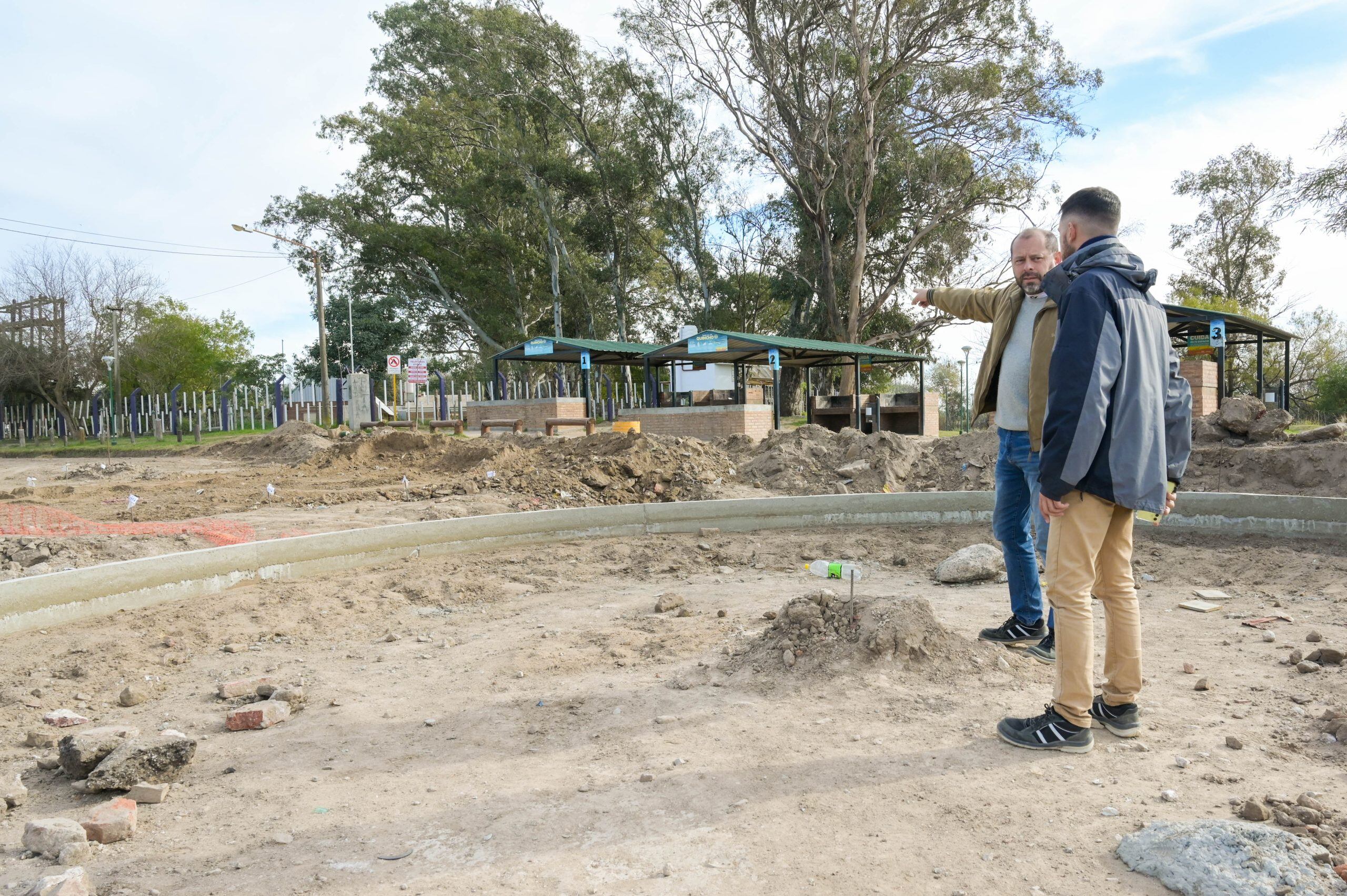 Obra rotonda San Martín y Perón Arroyito