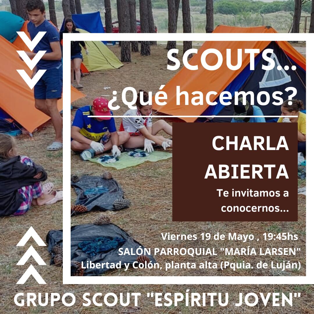 El Grupo Scout Espíritu Joven de Tres Arroyos invita a una presentación sobre el Movimiento Scout