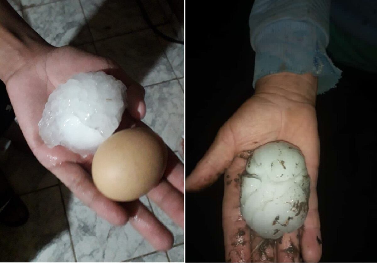 Tormenta de granizo en San Martín, Rivadavia y Junín