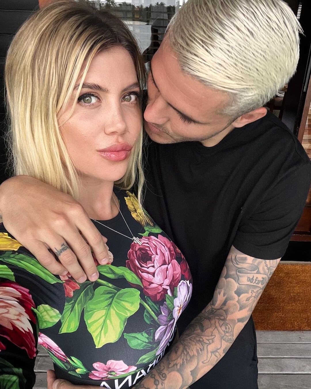 La foto de Wanda Nara y Mauro Icardi que indicaría una reconciliación. Foto: Instagram.