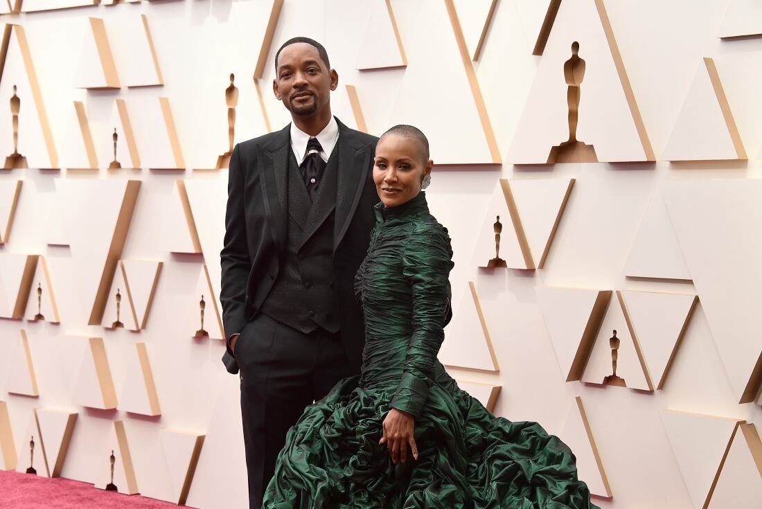 Jada Pinkett y Will Smith en los Premios Oscar 2022. (AP)