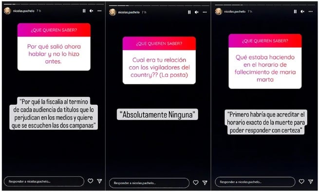 Algunas de las respuestas en la cuenta de Pachelo. 