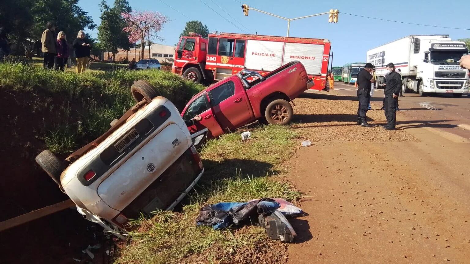 Siniestro vial en Garupá dejó como saldo un herido.