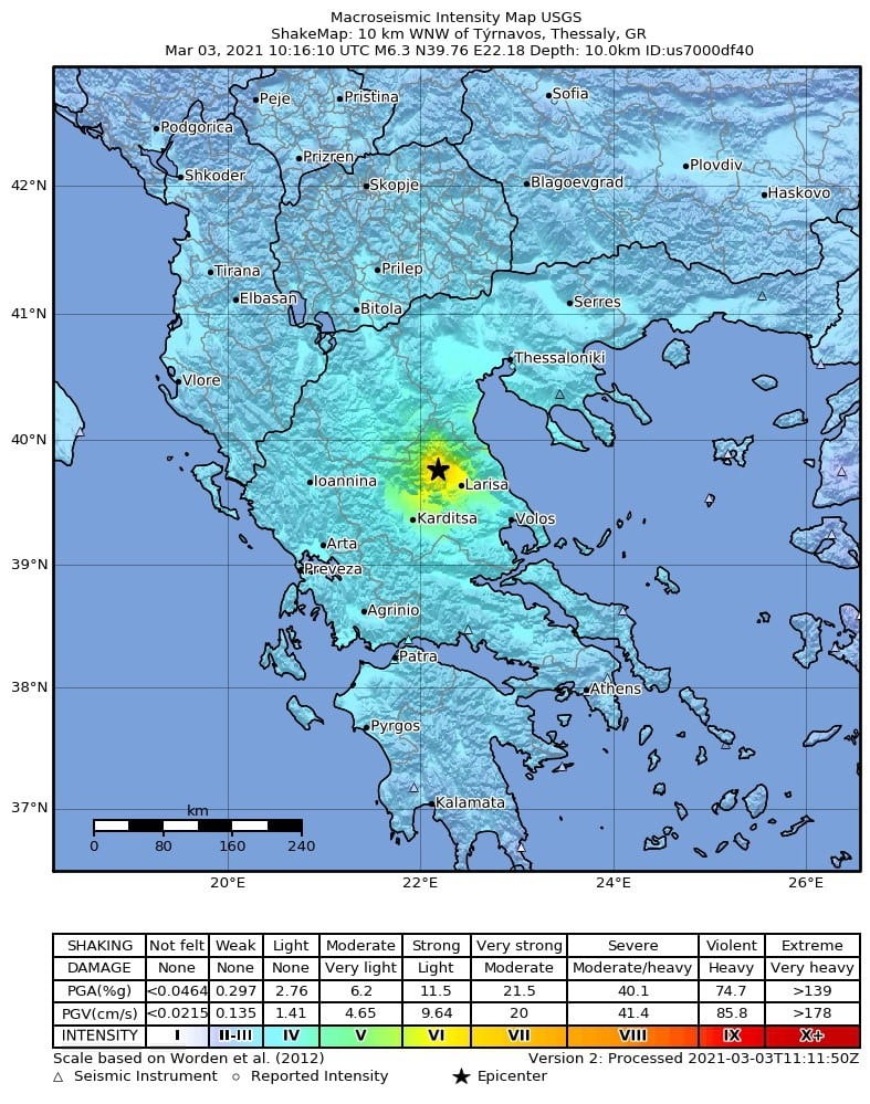 Terremoto en Grecia