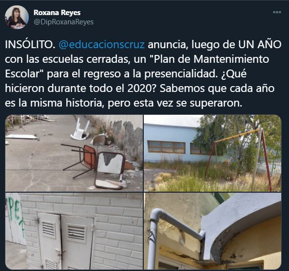 Reyes dijo que es "insólito" se anuncie un plan de mantenimiento escolar 2021 cuando durante el 2020 las escuelas estuvieron cerradas.