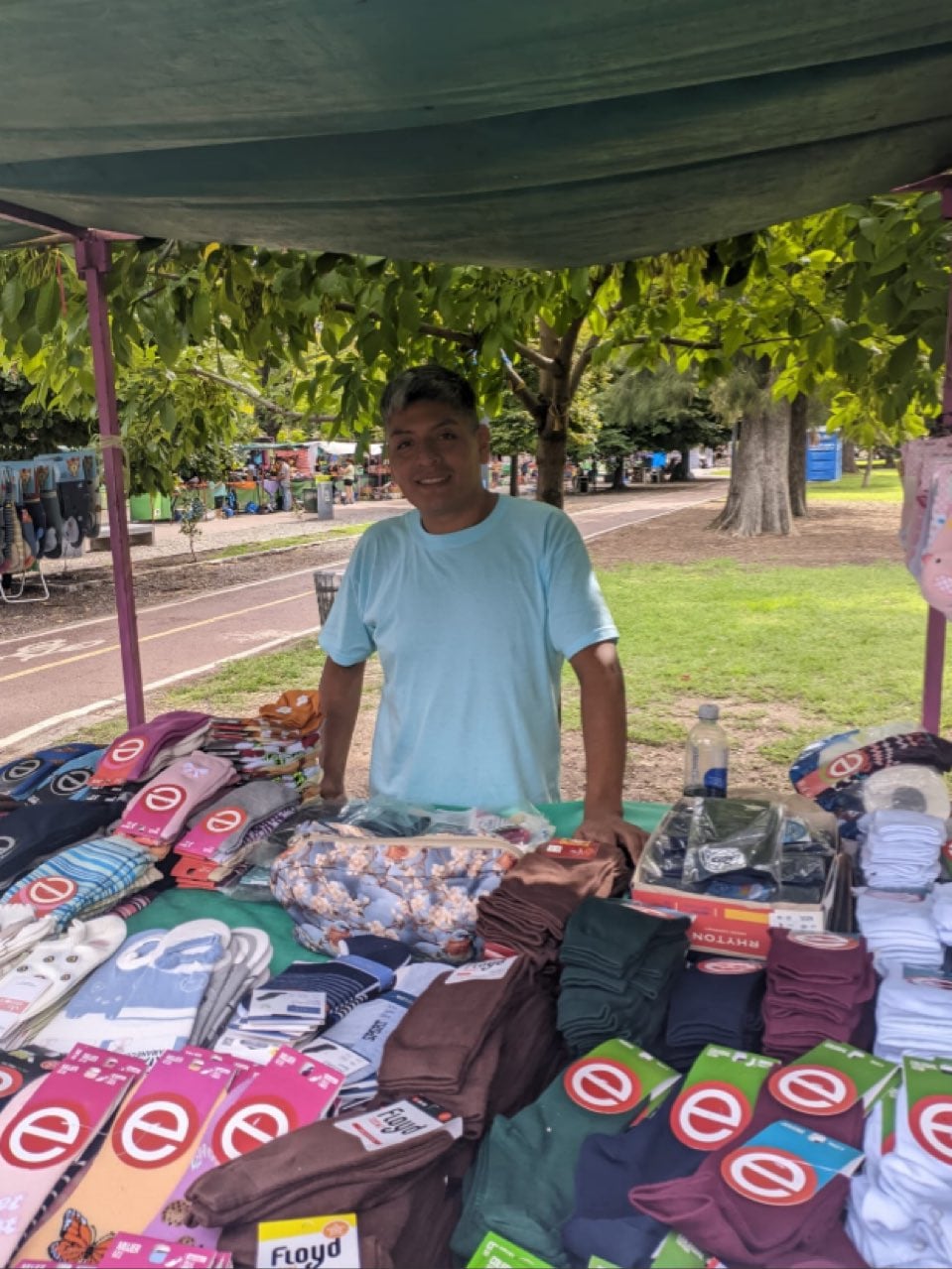 La foto del presente de Luis Chocobar que se hizo viral en las redes sociales.