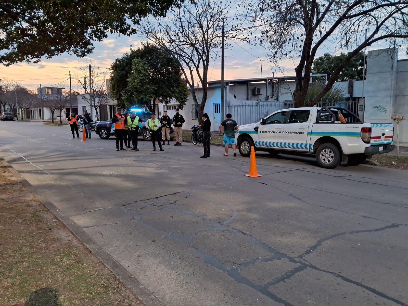 Operativo vial y policial en Rafaela