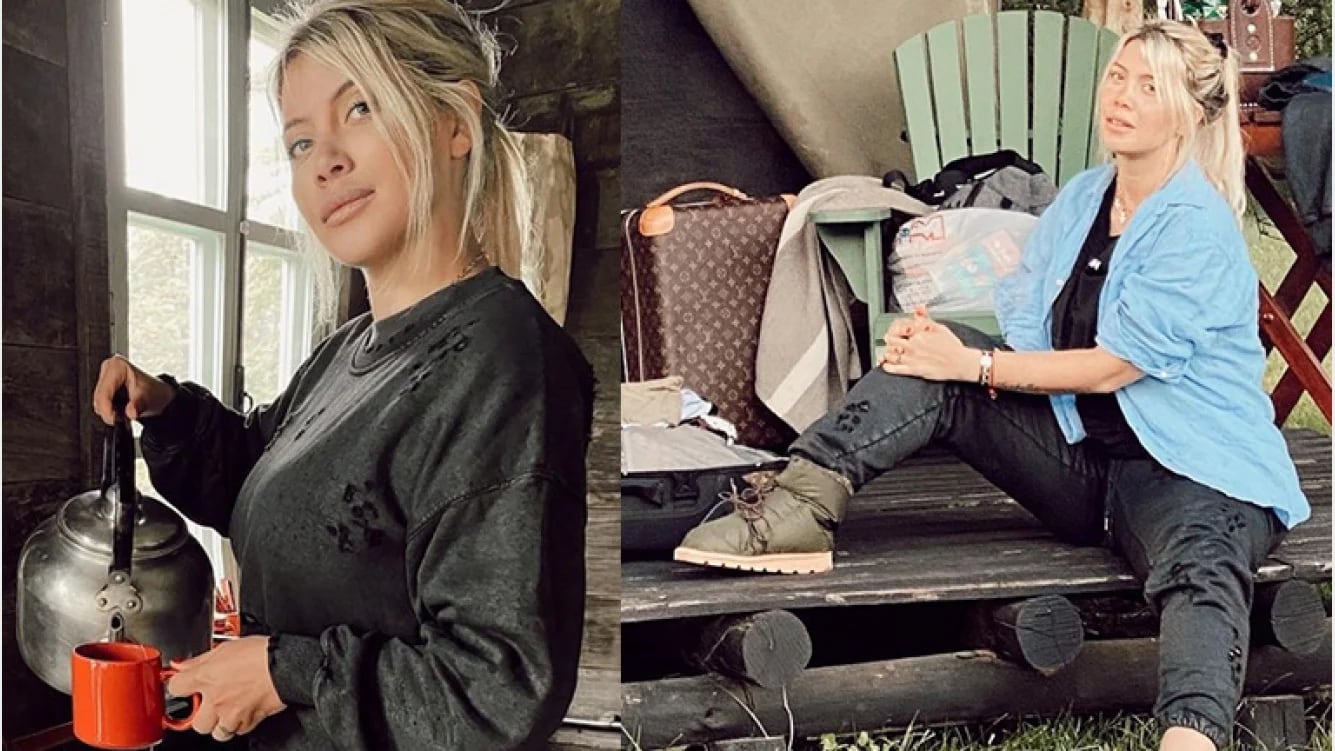 Wanda Nara y su familia en la Patagonia