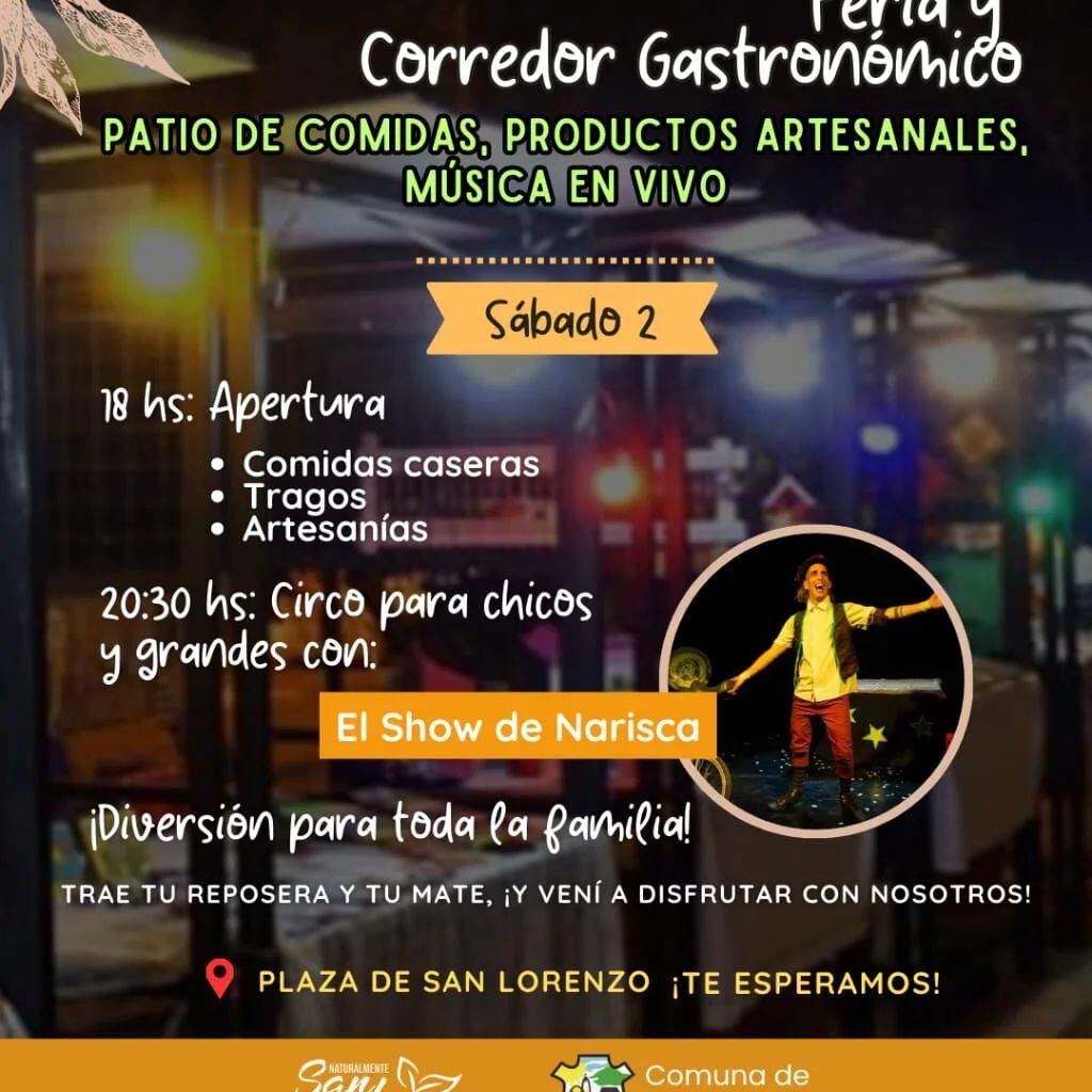 Feria gastronómica en San Lorenzo, Córdoba.