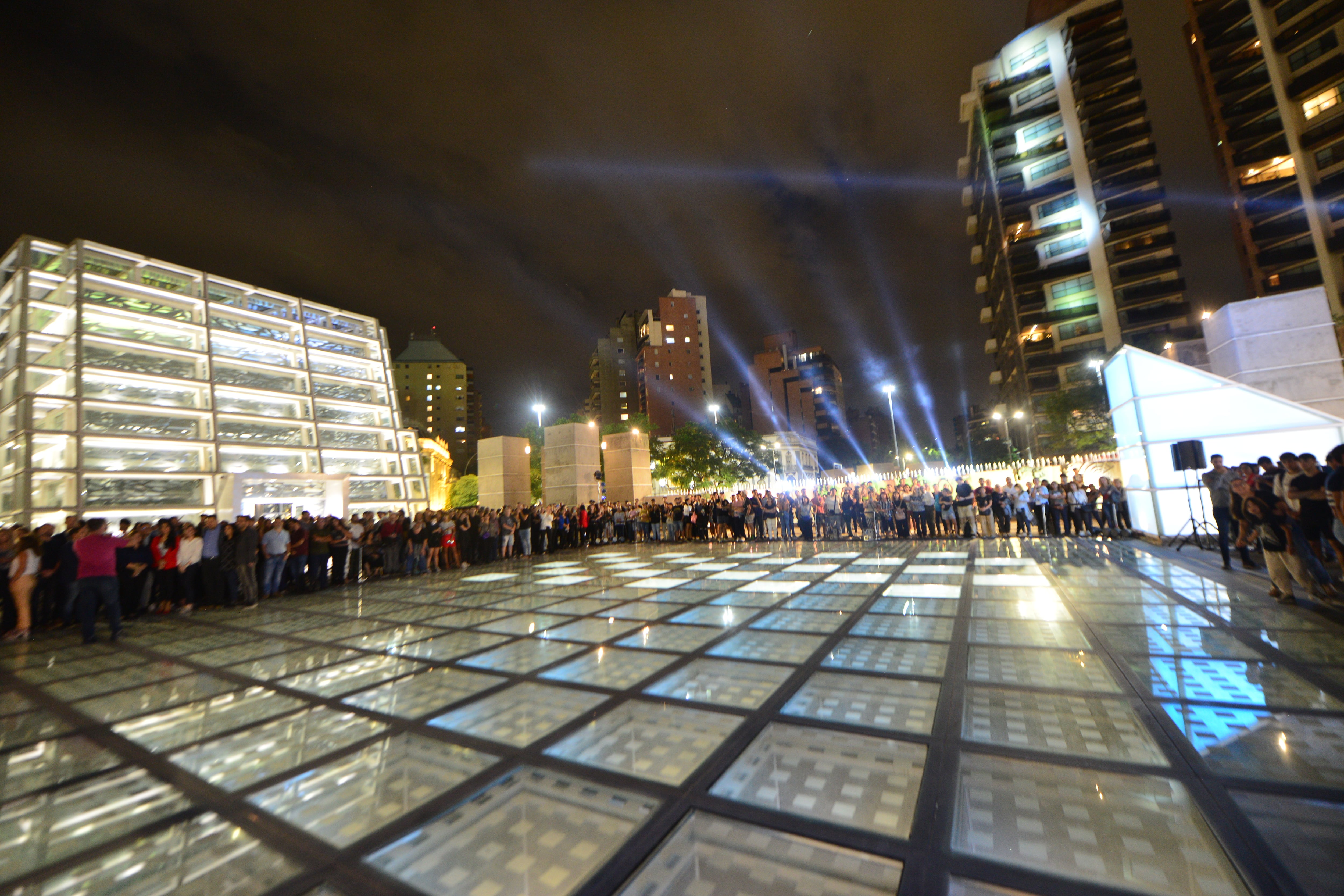 Inauguracion de las reformas de la Plaza España y el museo de Arte Urbano con la presencia del intendente Martín Llaryora y del arquitecto Miguel Angel Roca Foto Javier Ferreyra