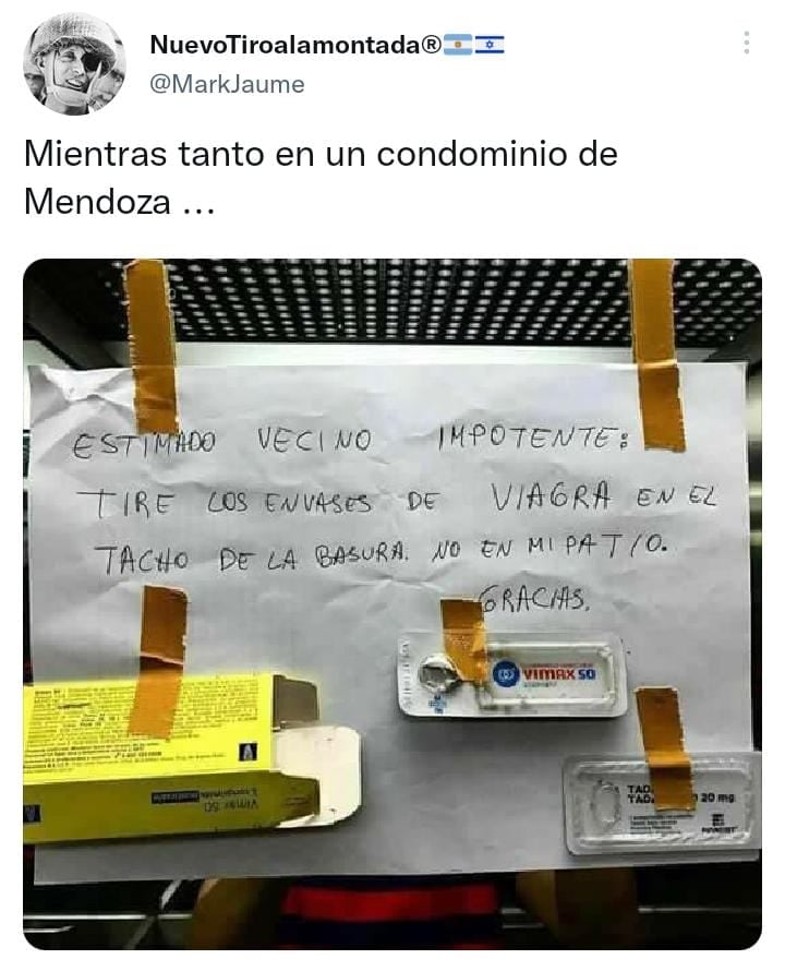 La imagen fue divulgada por este usuario de Twitter que la viralizó.