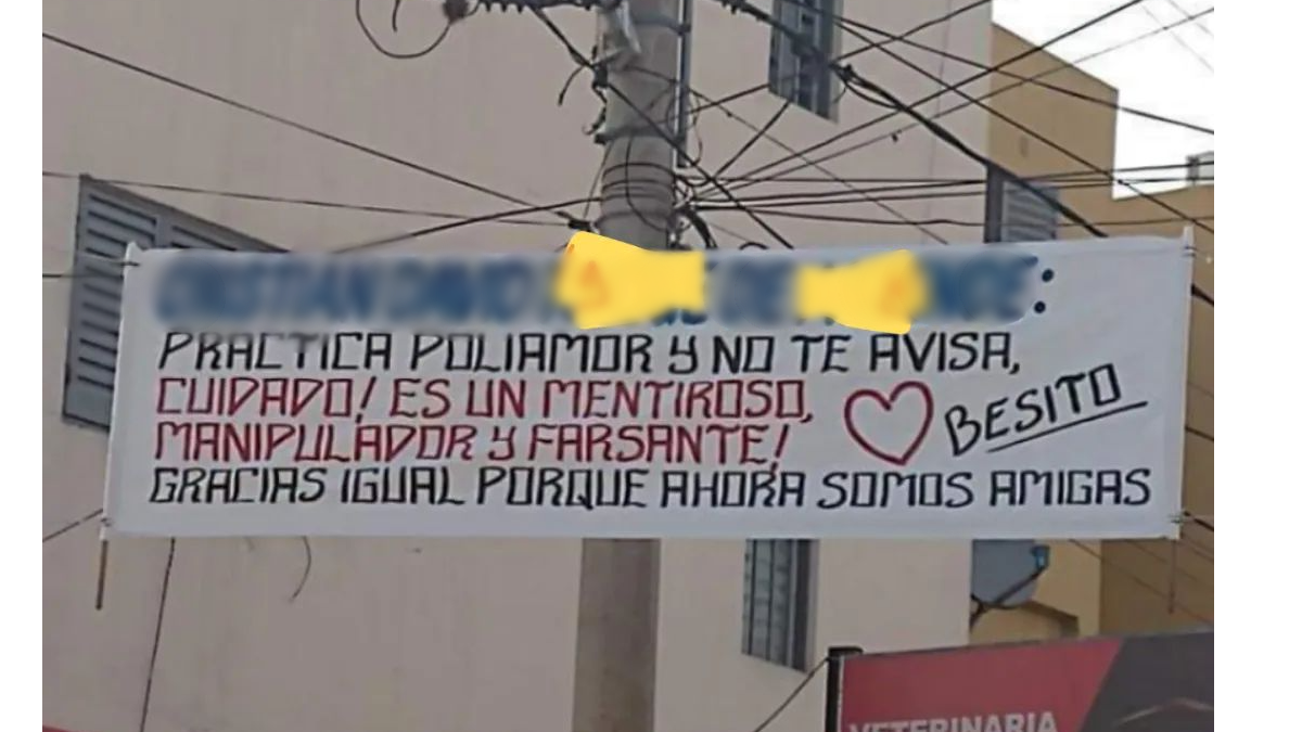 Otro escrache amoroso viral en Córdoba: “Practica poliamor y no te avisa. ¡Cuidado!”