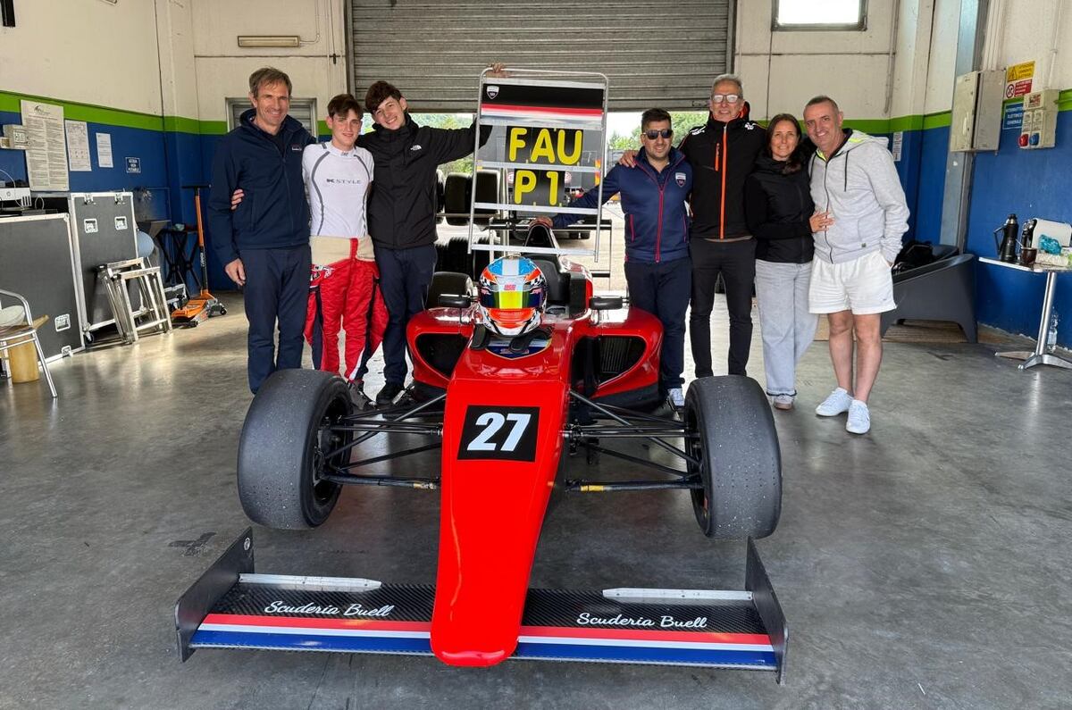 Fausto Arnaudo probó en Fórmula en la Scuderia Buell, del argentino Pablo Benites.