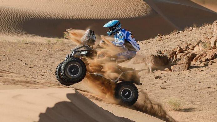 Manu Andújar, de Lobos, provincia de Buenos Aires. Ganó el Dakar en 2021 y busca repetir.