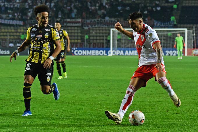 River ante Deportivo Táchira, en su debut en Copa Libertadores. (Conmebol).