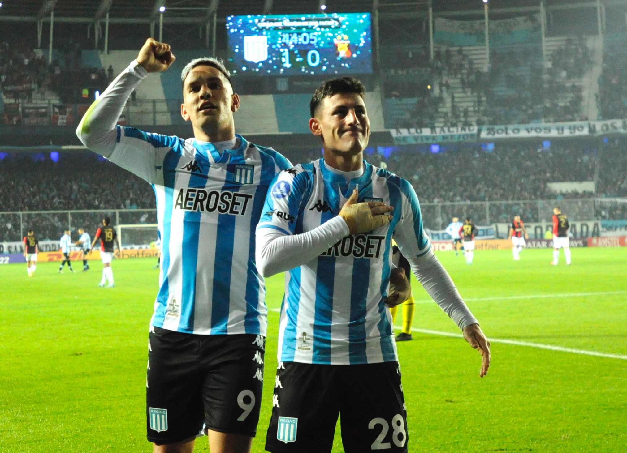 Tomás Chancalay marcó el único gol de Racing ante Melgar por la Copa Sudamericana. (Fotobaires)