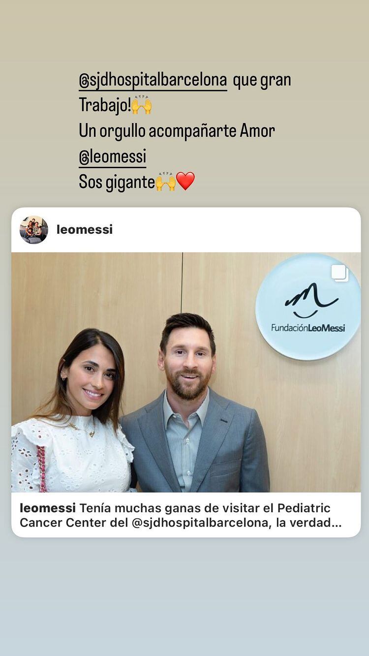 La familia de Messi y Roccuzzo apoyó el desarrollo del hospital donde atenderán a Nico.