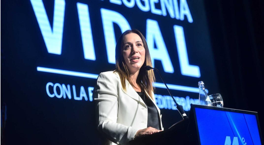 María Eugenia Vidal, en su última visita a la ciudad de Córdoba. (Pedro Castillo)