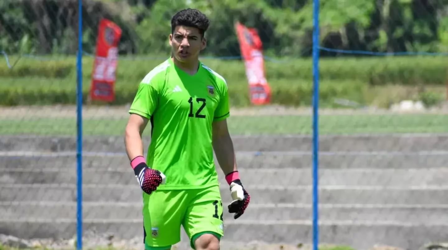 Jeremías Florentin, el arquero de la selección Sub 17 que recibió insultos en las redes sociales tras la derrota ante Alemania en semifinales del Mundial (Instagram)