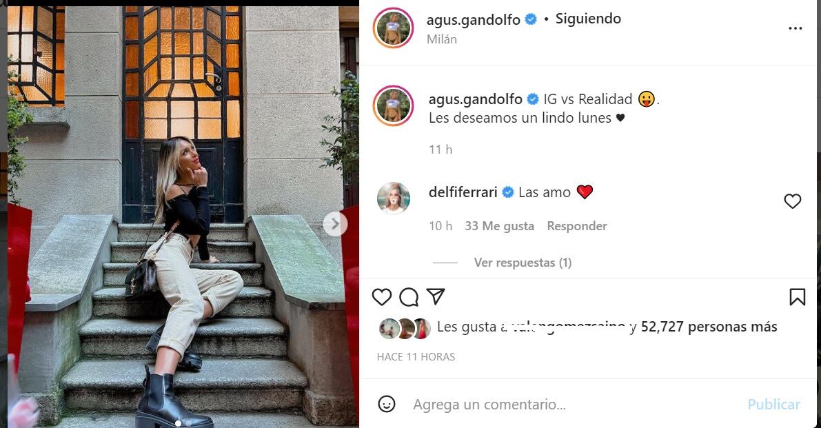 El "Instagram vs realidad" de Agustina Gandolfo y su hija Nina.