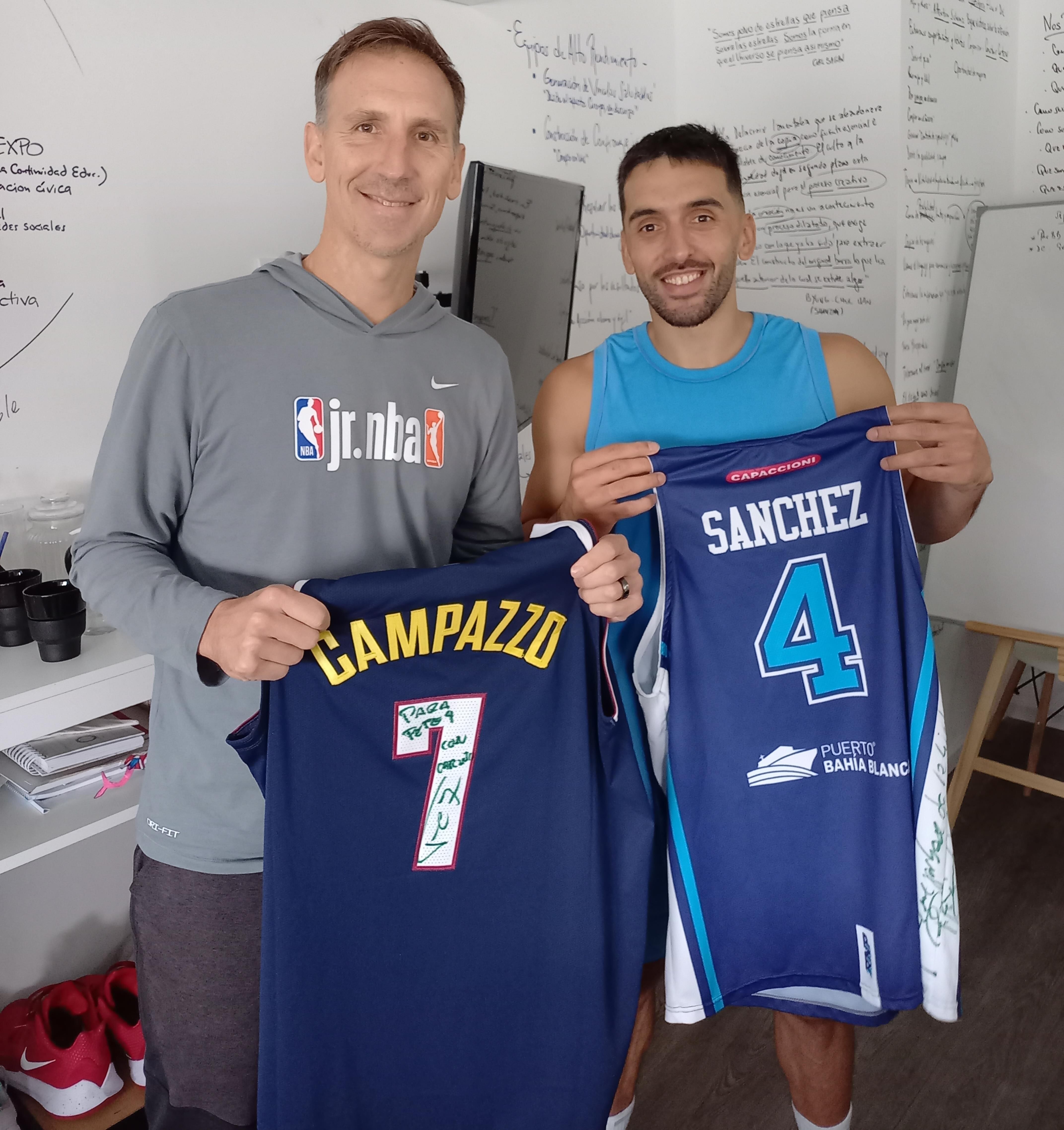 "Pepe" recibió a Facundo Campazzo en el Dow Center, donde entrenó la selección el "Che" García.