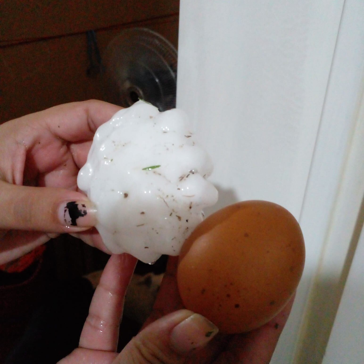 Temporal en Villa Mercedes. Granizo