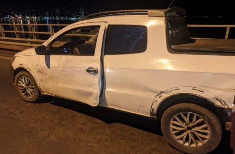 Accidente vial sobre el puente Roque González.