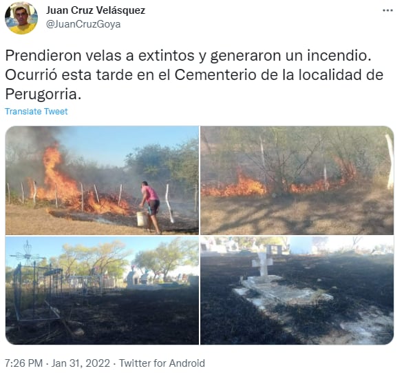 Trabajadores del lugar y ciudadanos apagaron el fuego.