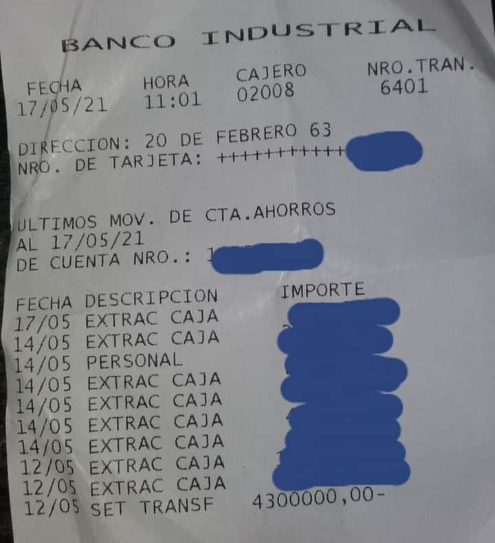 Serafín "Paco" Peralta fue a primeras horas del lunes a realizar el trámite correspondiente para regresar el dinero.