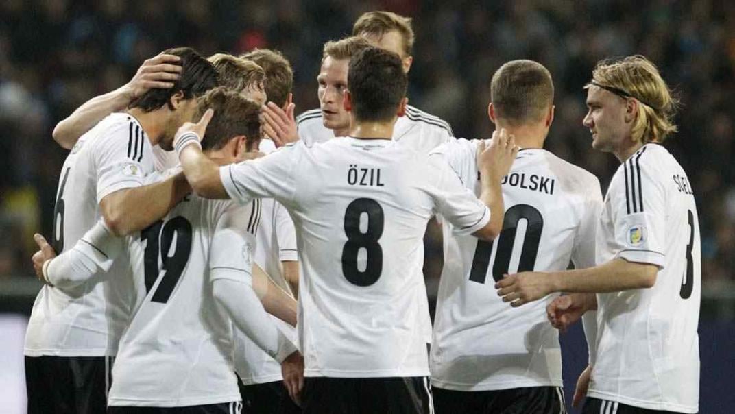 La selección de Alemania y su típica casaca blanca. Foto: Web.