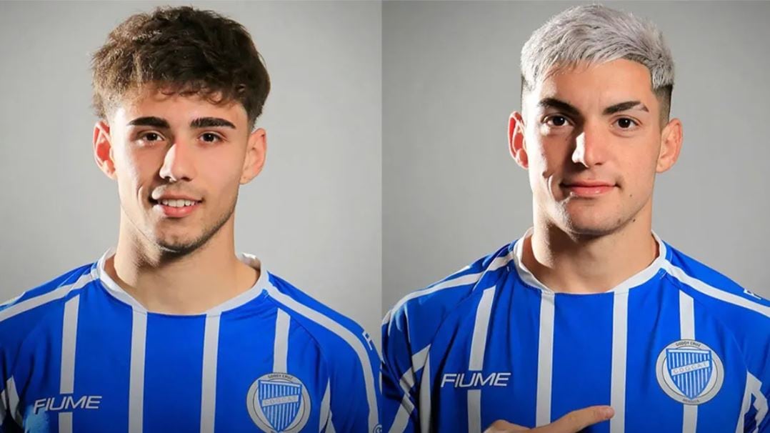 Lucio Falasco y Luciano Pascual, los dos mediocampistas nuevos de Godoy Cruz.