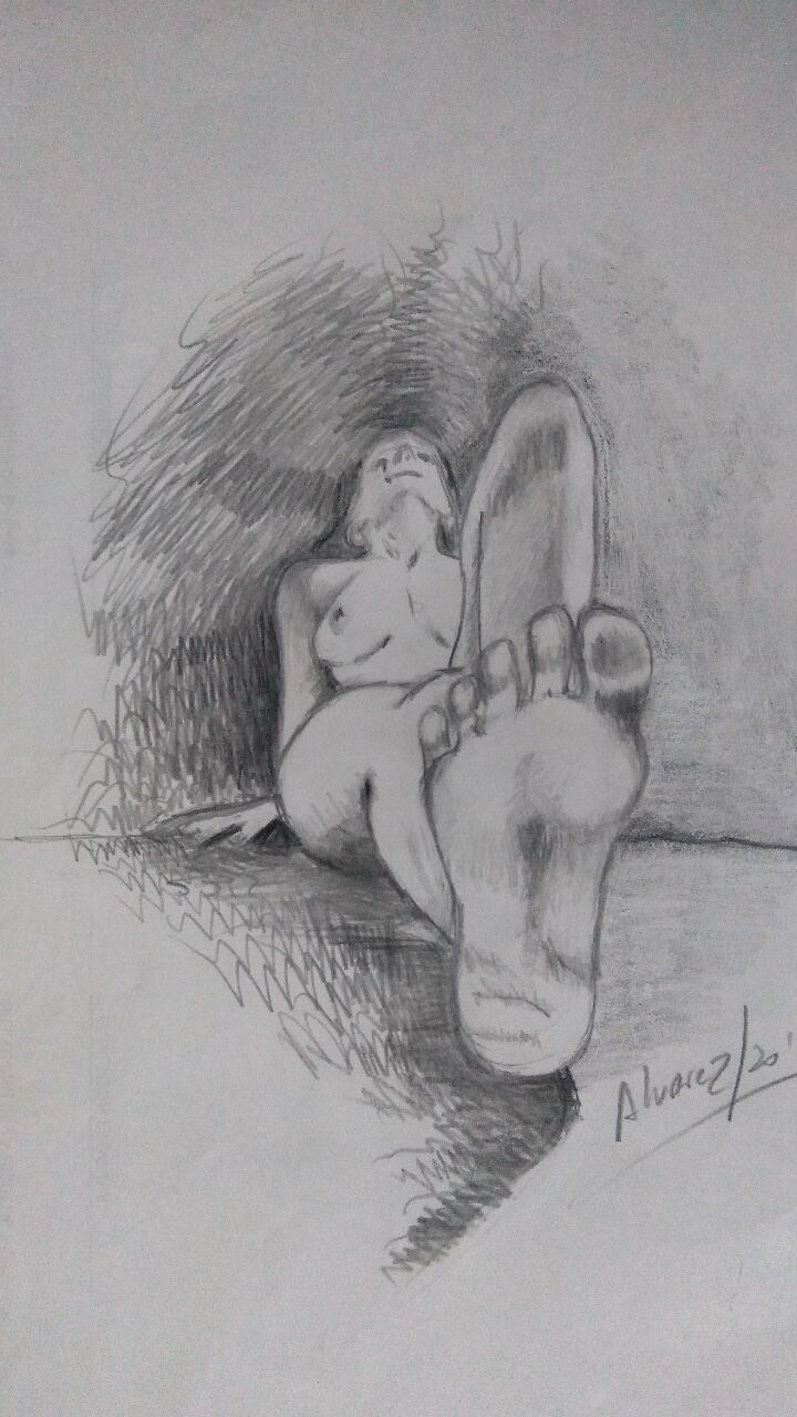 Dibujo de la artista.