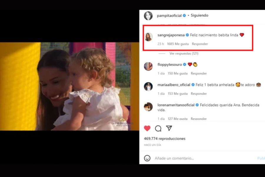 El comentario de la China Suárez en la foto de Pampita.