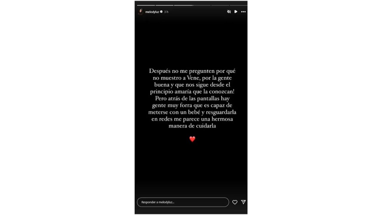 La razón por la que Melody Luz no muestra a su hija Venezia.