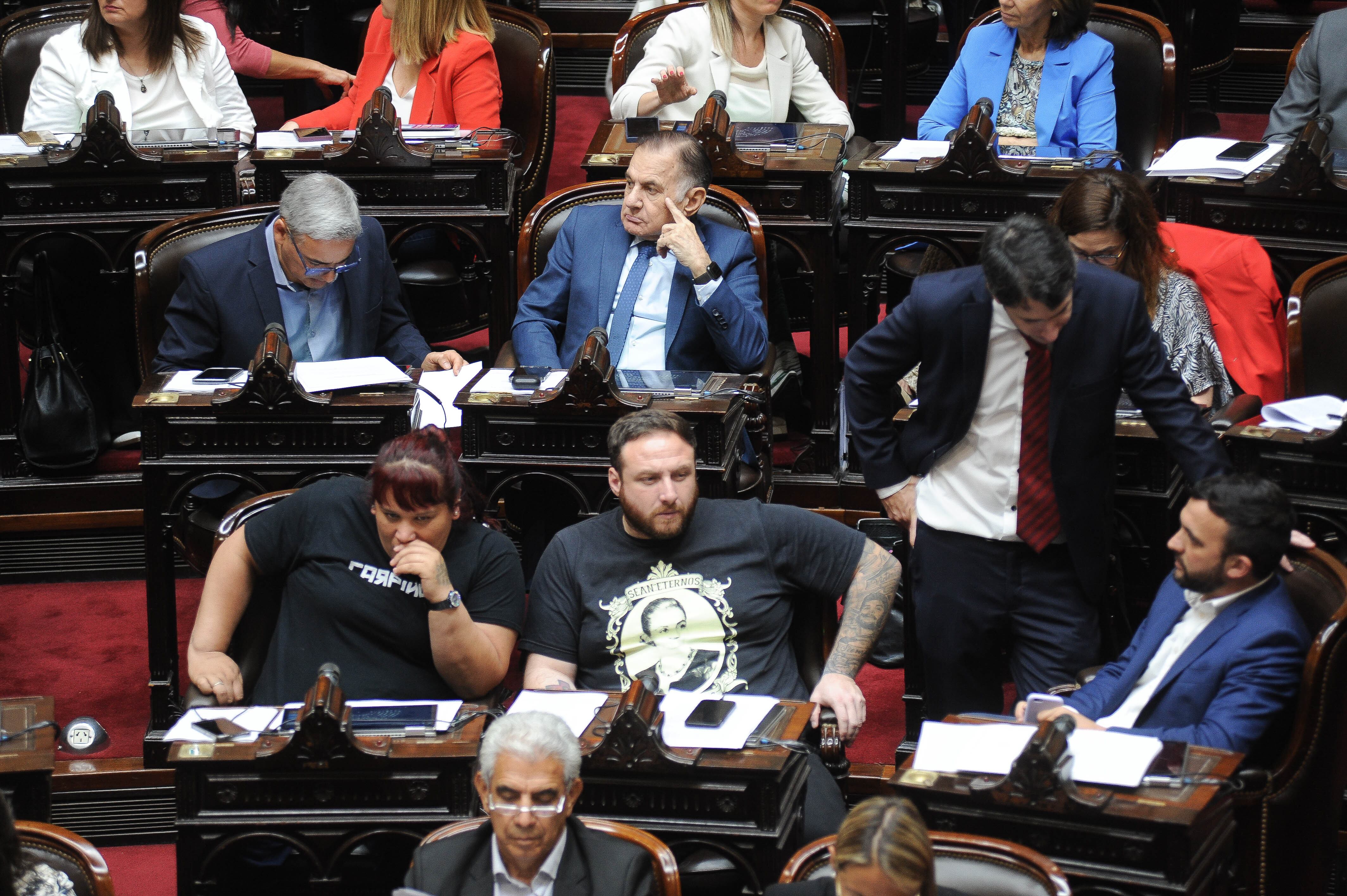 Natalia Zaracho, Juan Grabois y Leonardo Grosso