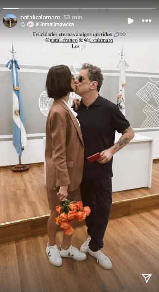 Andrés Calamaro se casó con la modelo Natalí Franco: así fue la boda con invitados famosos