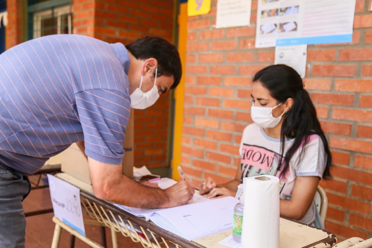 Elecciones 2021: el intendente de Eldorado, Fabio Martínez, emitió su voto.