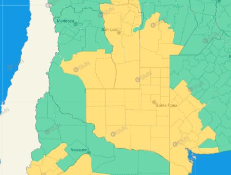 Alerta por tormentas en San Rafael y Alvear.