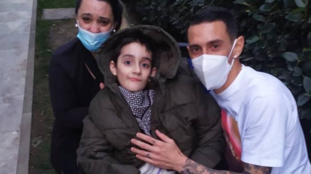Ángel Di María recibió a un niño cuadripléjico tras ganar la Copa América