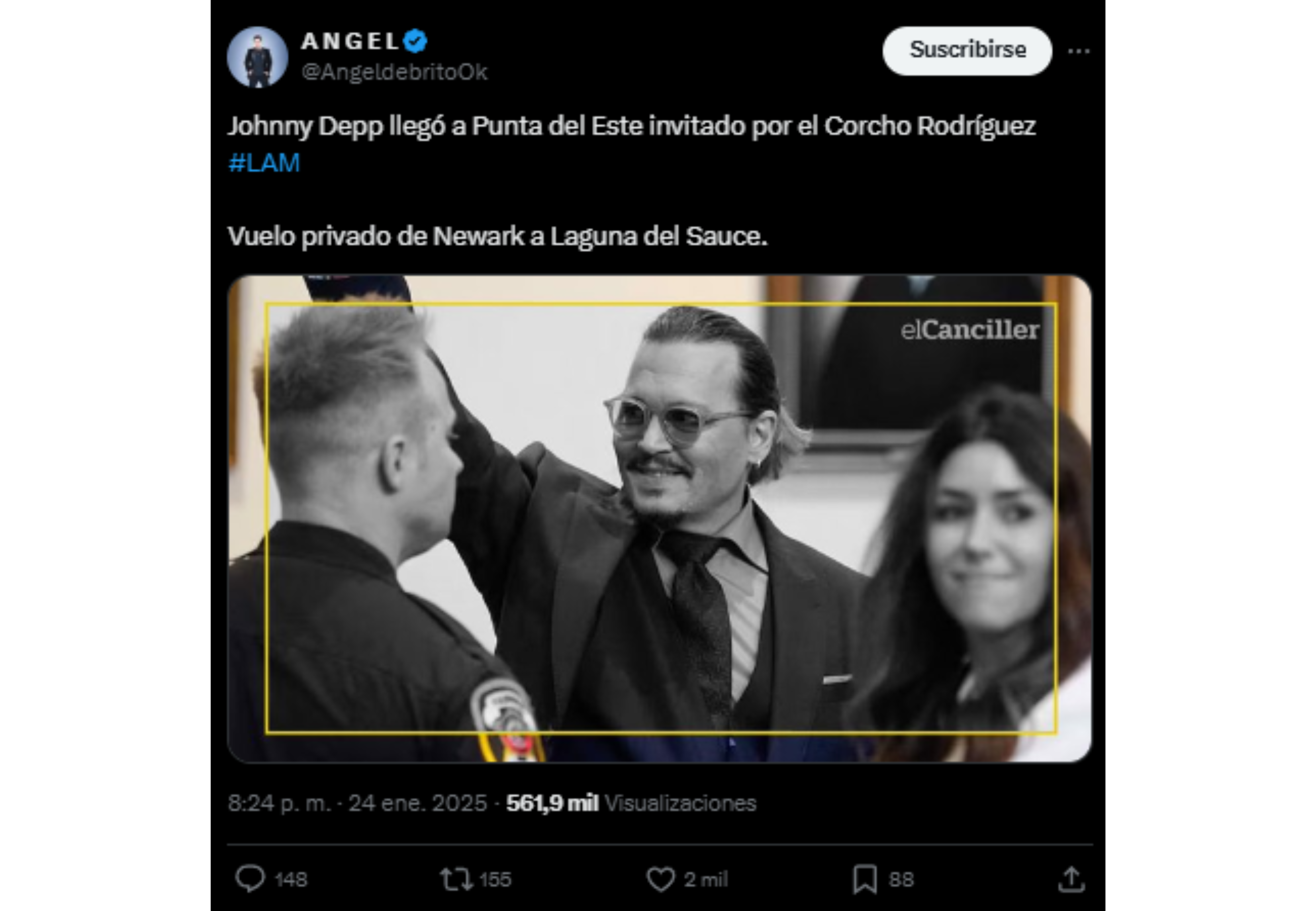 El tweet de Ángel de Brito.