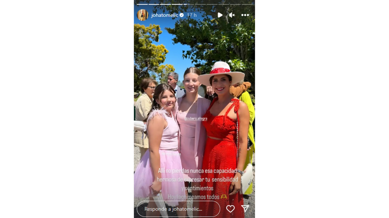 El posteo de la invitada junto a las hijas de Nicole.