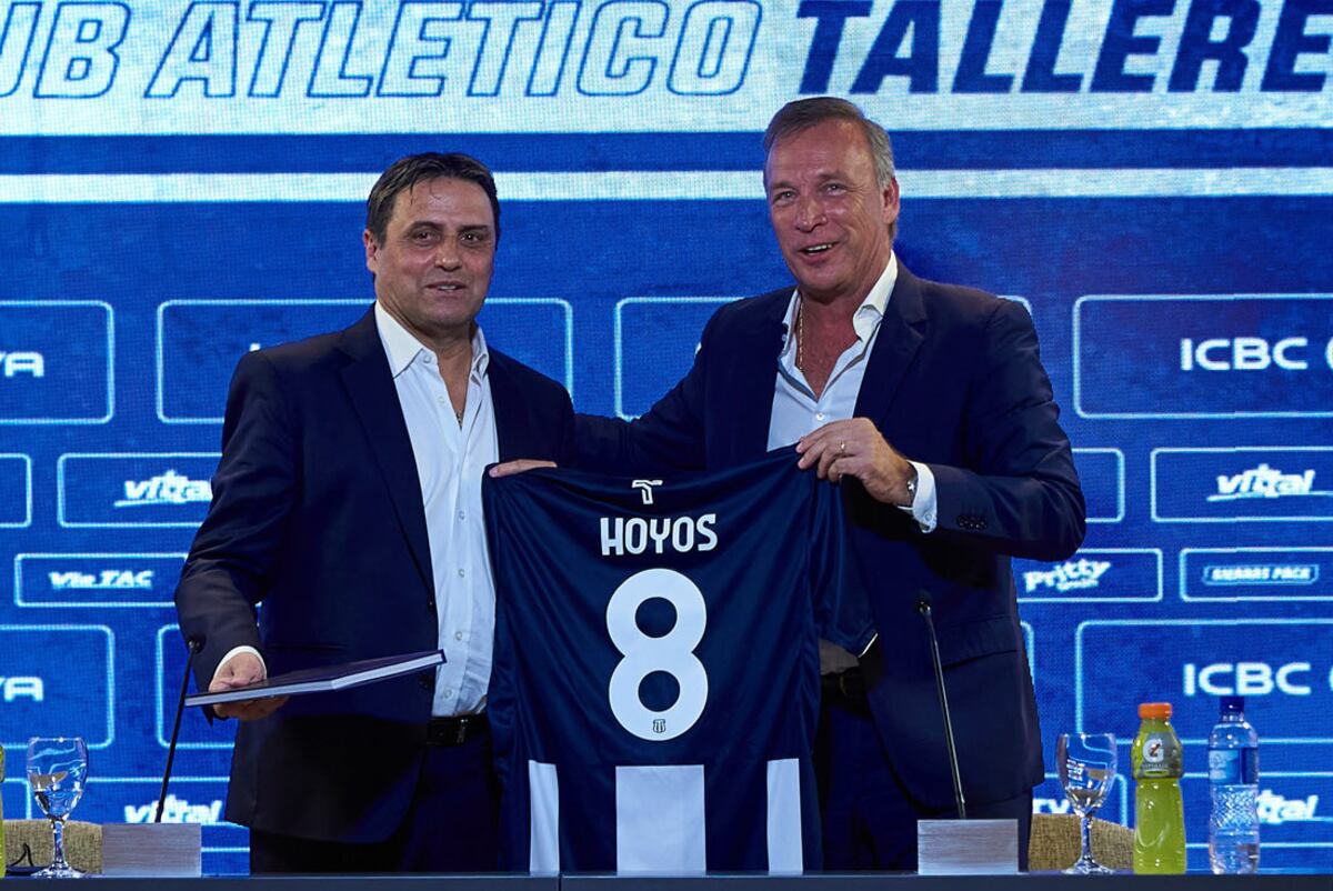 Andrés Fassi en la presentación de Hoyos habló de los objetivos de Talleres, los refuerzos y su salud