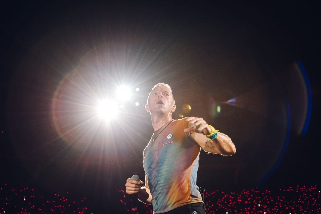 Chris Martin, de Coldplay, brilla junto a su banda en River Plate. Foto: Instagram @dfallaccess/ @trigogerardi y @nicopapa.photo.