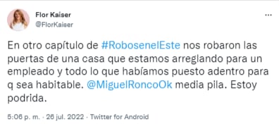 El Tweet de la mendocina.