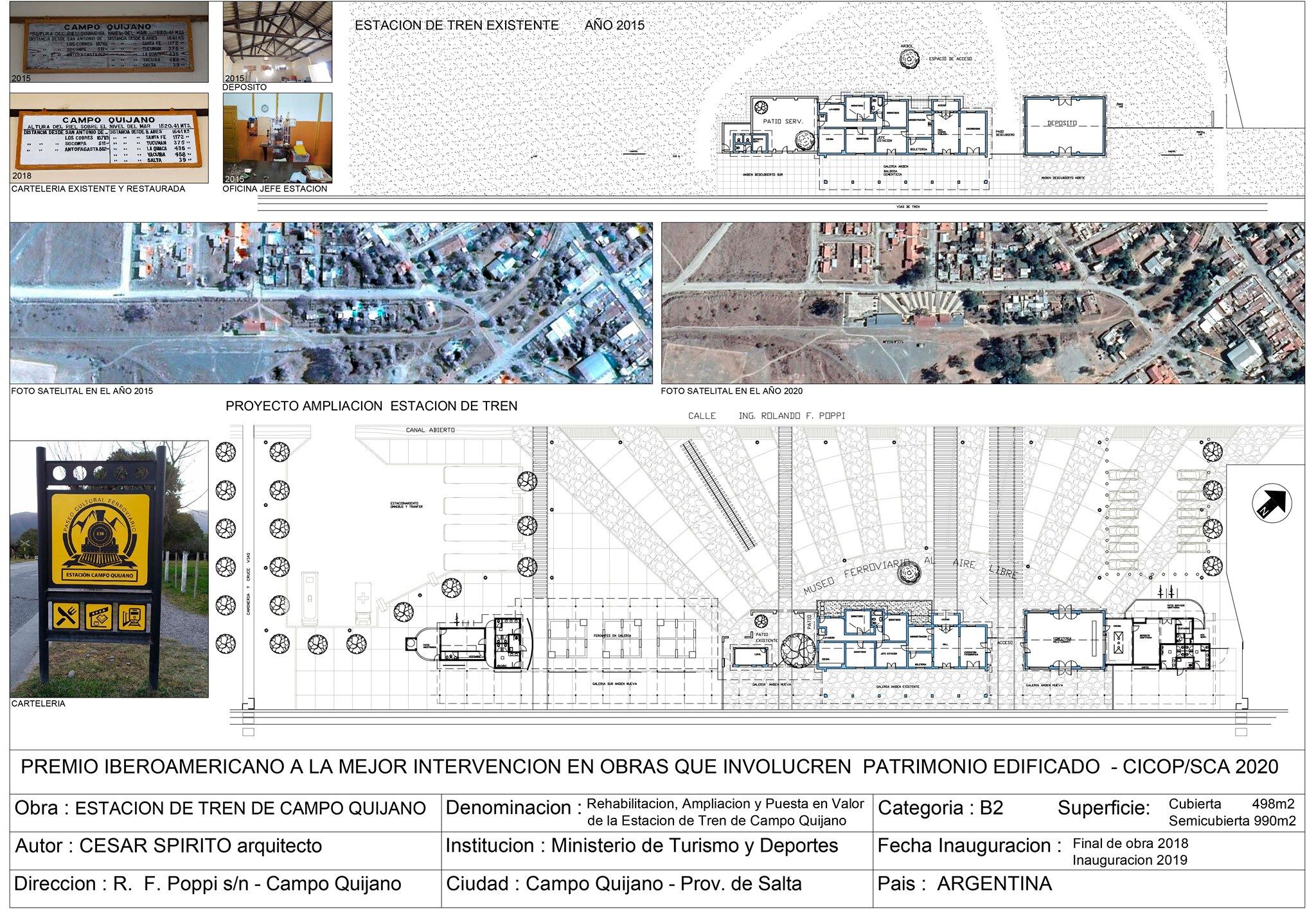 Imágenes del avance y terminación del proyecto de la Estación de Campo Quijano.