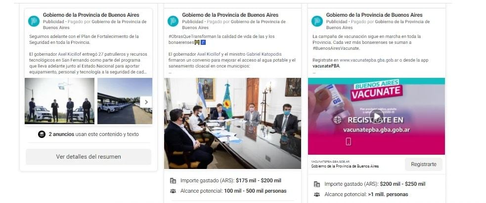 Cuánto gasta en pauta publicitaria el Gobierno de la Provincia de Buenos Aires.