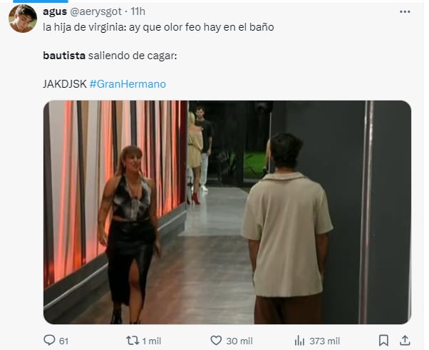 El meme de Mercedes, la hija de Virginia de Gran Hermano 2024.